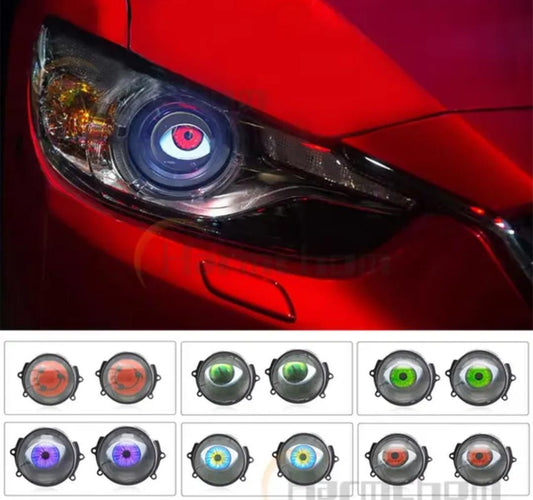 Kit ojos animados para antineblinas auto. 6 estilos de imágenes con control remoto